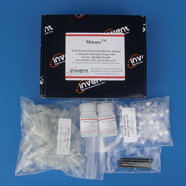 Invent.SD-001/SN-002	Minute™ Total Protein Extraction Kit for Animal Cultured Cells/Tissues	50Tests