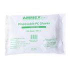 AMMEX PGLOVE100C-2，无粉PE手套，超薄，透明，100只/盒，CFDA食品药品安全认证