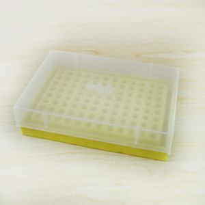 SolelyBio SBM0002，200μl黄色PCR管盒，PCR离心管盒 1个/包，适合200μlPCR管，去盖后可作架子用